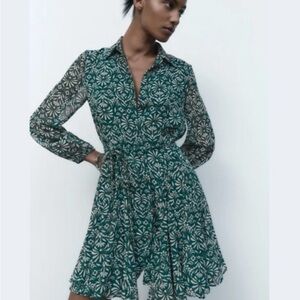 Zara Long Sleeve Mini Dress